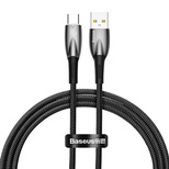 Baseus Glimmer Series kabel do szybkiego ładowania USB-A - USB-C 100W 480Mb/s 1m czarny