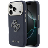 Guess FW Resin Logo Hülle für iPhone 17 Pro - Blau
