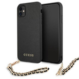Guess Saffiano Chain Case für iPhone 11 6.1&quot; / Xr - Schwarz
