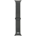 Audi Logo Kunstleder Magnetringarmband für Apple Watch 44 / 45 / 46 / 49 mm - Schwarz