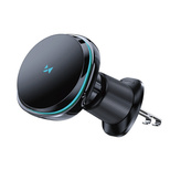 Wozinsky WCT5-Q6S2Y Autohalterung mit Qi/MagSafe 15W induktivem Ladegerät für Lüftungsgitter mit Ventilator - Schwarz