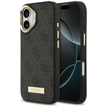 Guess 4G Logo Plate MagSafe Hülle für iPhone 17 - Schwarz