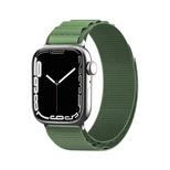 Armband mit Alpine-Stahlschnalle für Apple Watch 38/40/41 mm – grün