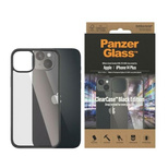 Etui PanzerGlass ClearCase antybakteryjne na iPhone 14 Plus / 15 Plus - przezroczysto-czarne