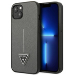 Guess GUHCP13SPSATLG iPhone 13 mini 5,4 &quot;silver / silver hardcase SaffianoTriangle Logo