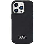 Audi Silicone Case iPhone 14 Pro 6.1&quot; black/black hardcase AU-LSRIP14P-Q3/D1-BK