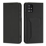 Magnet Card Case etui do Xiaomi Redmi Note 11 pokrowiec portfel na karty kartę podstawka czarny