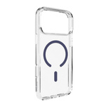 Puro Lite Mag TPU+PC Case Compatible with MagSafe for iPhone 17 Pro Max - Transparent with Blue Ring