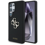 Guess Silicone Big 4G Logo Bottom Script case for Samsung Galaxy S25 Ultra - black