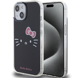 Hello Kitty IML Kitty Face Hülle für iPhone 15 – Schwarz