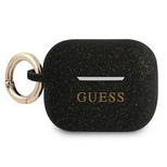 Guess Silikon-Glitzerhülle für AirPods Pro - Schwarz