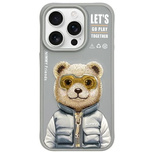 Nimmy Cool&amp;Cute 2.0 Bear Case für iPhone 15 Pro - Grau
