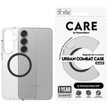 CARE by PanzerGlass Flagship Urban Combat Black QI Case for Samsung Galaxy S25+ - Transparent