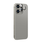 Szkło hartowane AMAZINGTHING AR Aluminium 3 Lens Glass z ramką na soczewki aparatu do iPhone 16 Pro / 16 Pro Max - szare