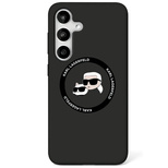 Karl Lagerfeld Silicone Double Heads And Circle MagSafe Samsung Galaxy S25 Plus case black