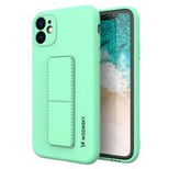 Wozinsky Kickstand Case silicone case with stand for iPhone 12 mini mint