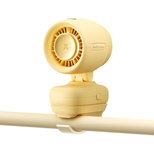 Jisulife Stroller Fan 4 5000mAh Mini Fan for Stroller with Metal Clip - Yellow