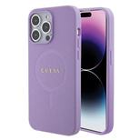 Guess Saffiano MagSafe case for iPhone 15 Pro - purple