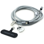 Kabel Karl Lagerfeld CBDY Choupette Charm USB-C / USB-C smycz - szary