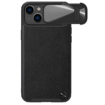 Nillkin CamShield Leather S Case iPhone 14 Hülle mit Kameraabdeckung schwarz