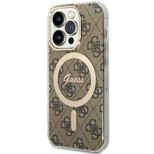 Guess GUHMP14LH4STW iPhone 14 Pro 6.1" braun/braun Hardcase 4G MagSafe