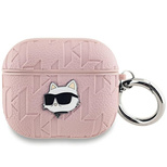 Etui Karl Lagerfeld Monogram Choupette Head na AirPods 3 - różowe