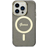 Etui Guess Glitter Gold MagSafe na iPhone 11 / Xr - czarne