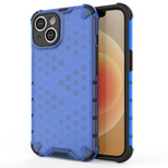 Honeycomb case for iPhone 14 Plus armored hybrid cover blue