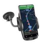 Universal car holder for smartphone up to 6.8" Black