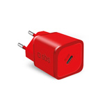 SBS TETRGAN1C20R 20W GaN-Netzwerkladegerät mit Power Delivery – rot