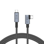 Tech-Protect UltraBoost Max L USB-C 4.0 (straight) / USB-C 4.0 (angled) PD cable 240W 8K 40Gbps 1.5m - gray