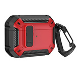 Airpods 4 Armor Case with Carabiner - Red