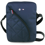 BMW Nylon Pockets &amp; Metal Logo 10" Tablet Bag - Navy Blue