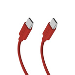 SBS TECABLETISSUETCCR USB-C - USB-C 1.5m 60W Braided Cable - Red