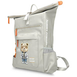 Nimmy Cool&amp;Cute 2.0 Laptop-Rucksack mit Bärenmotiv, Grau