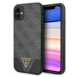 Guess 4G Triangle Collection Hülle für iPhone 11 6.1&quot; / Xr - Grau