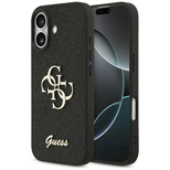 Etui Guess Fixed Glitter Big 4G na iPhone 17 - czarne