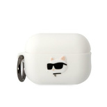 Karl Lagerfeld KLAP2RUNCHH AirPods Pro 2 cover white/white Silicone Choupette Head 3D