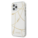 Guess Gold Chain Collection iPhone 12 Pro Max 6,7&quot; Hülle - Weiß