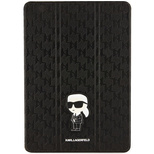 Karl Lagerfeld Saffiano Monogram Ikonik Case for iPad 10.2&quot; 2019 (7th gen.) Folio Magnet Allover Cover - Black