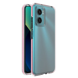 Spring Case Cover für Xiaomi Redmi Note 11E /Redmi 10 5G / Redmi 10 Prime+ 5G / Poco M4 5G Silikonhülle mit Rahmen Hellrosa