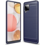 Carbon Case Flexibel Handyhülle TPU Schutzhülle für Samsung Galaxy A42 5G blau