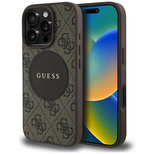 Guess 4G Circle Classic Logo MagSafe case for iPhone 16 Pro - brown