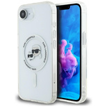 Karl Lagerfeld IML Metal Karl &amp; Choupette Heads MagSafe iPhone 16e Case - White