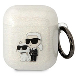 Karl Lagerfeld KLA2HNKCTGT Airpods 1/2 cover transparent Gliter Karl&amp;Choupette