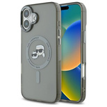 Karl Lagerfeld IML Metal Karl&amp;Choupette Head MagSafe Case for iPhone 16 Plus - Black