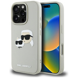 Karl Lagerfeld HC 3D Rubber Double Heads iPhone 16 Pro Case - Beige