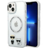 Karl Lagerfeld KLHMP14MHKCT iPhone 14 Plus 6.7 &quot;hardcase transparent / transparent Karl &amp; Choupette Aluminum Magsafe