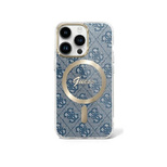 Guess IML 4G MagSafe Case for iPhone 16 Pro Max - Blue