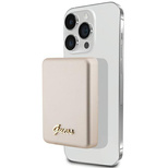 Powerbank indukcyjny Guess MagSafe Metal Script Logo 15W 5000mAh - złoty